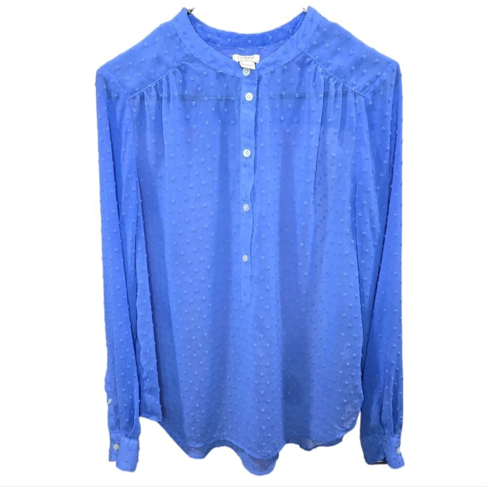 J Crew Sheer Blouse Top